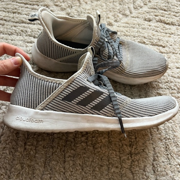 adidas Shoes - Adidas Cloudfoam Gray and White Sneakers